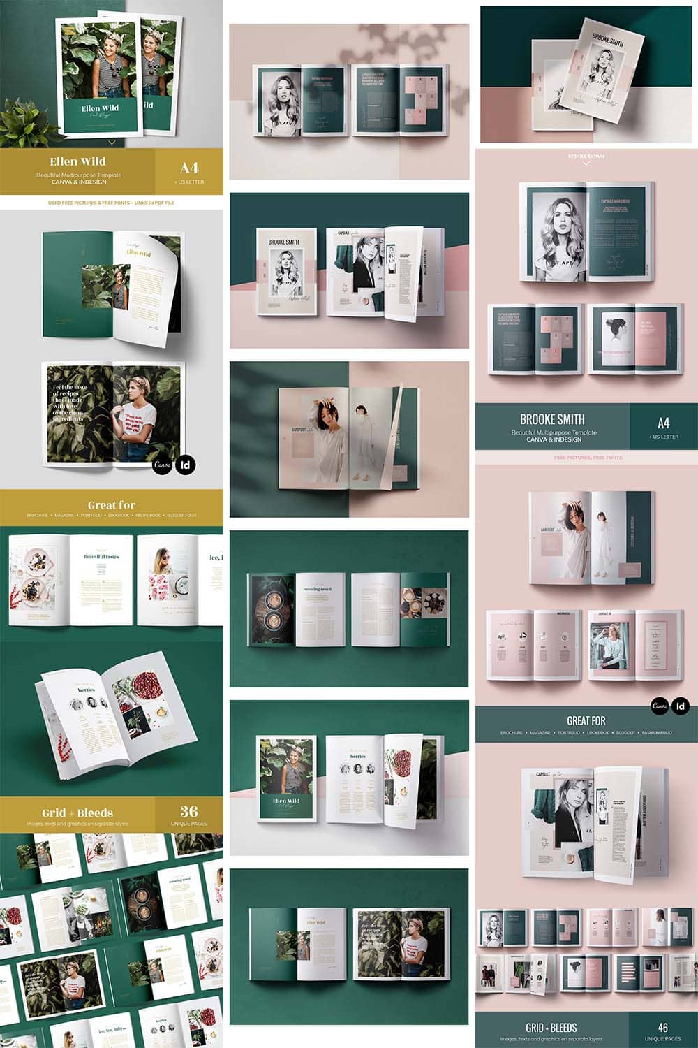 magazine duo pack canva indd pinterest images.