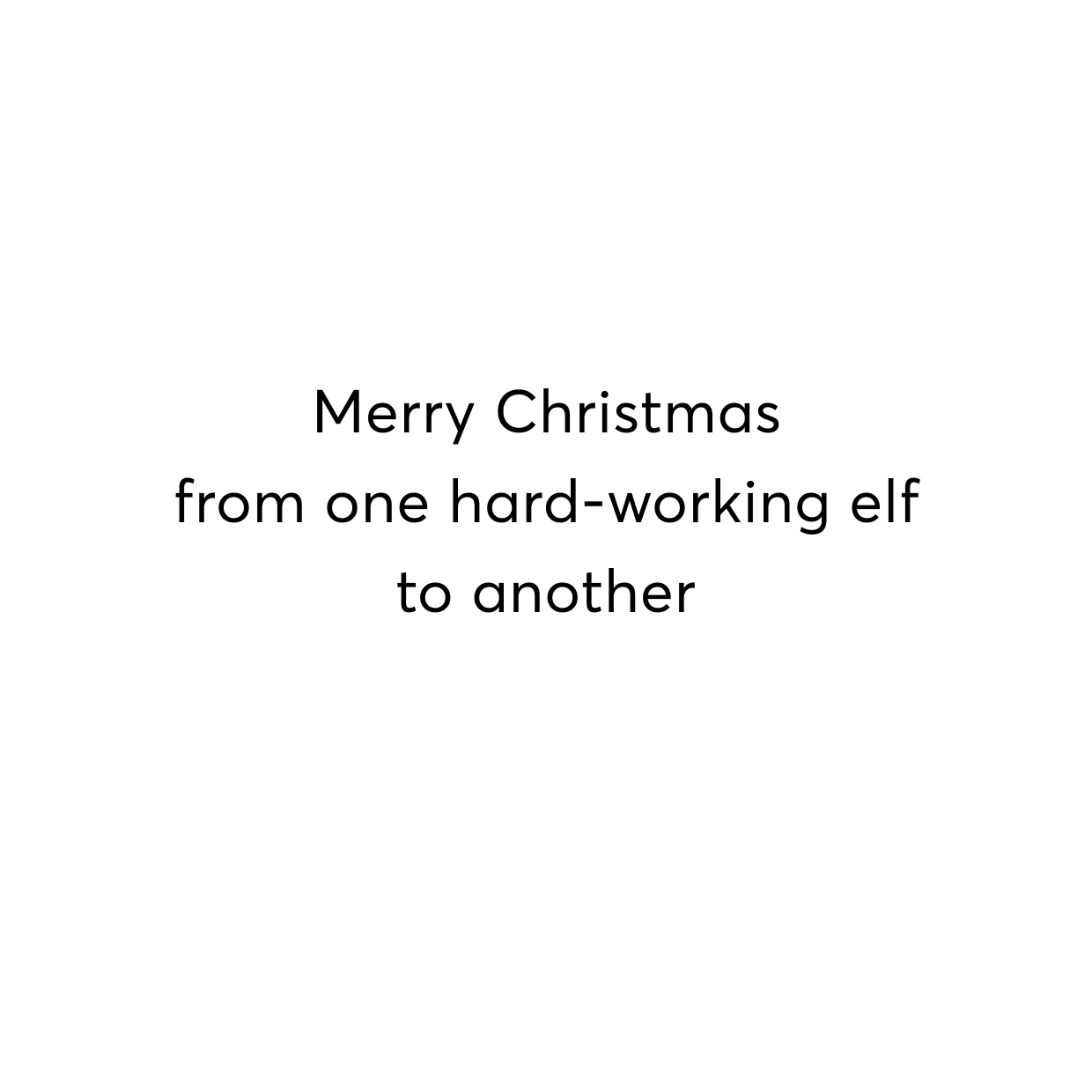 merry christmas card hard working elf preview.