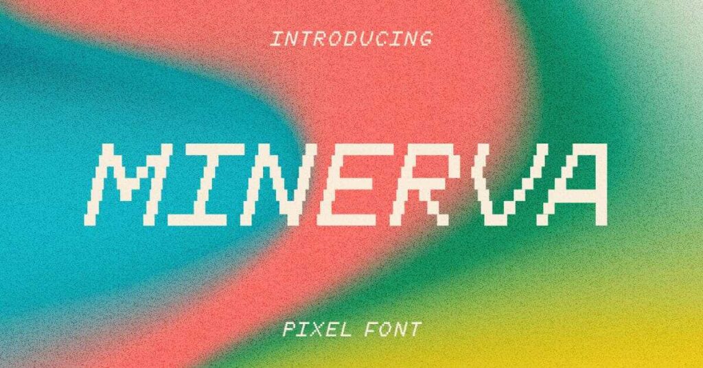 Minerva pixel font Facebook Collage Image by MasterBundles.