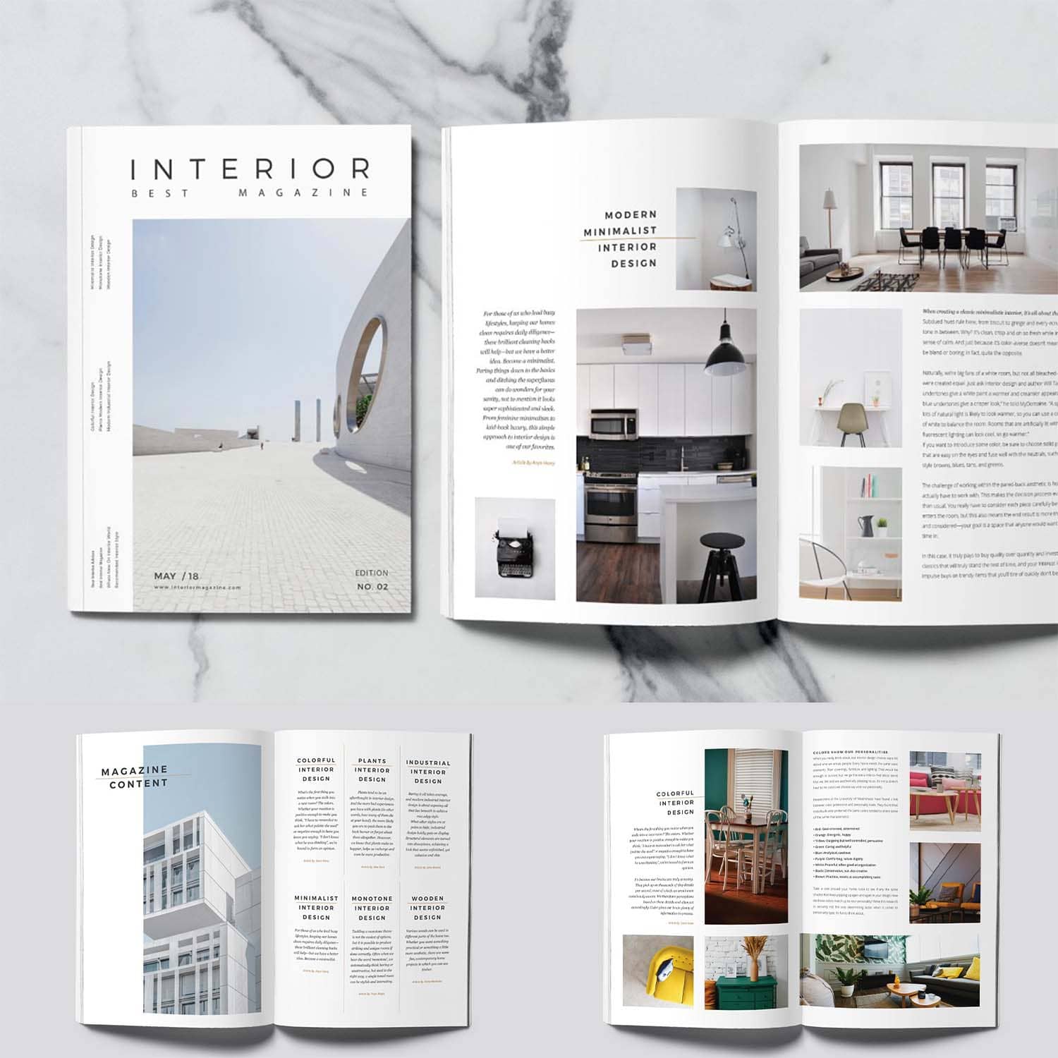 minimal interior magazine preview image.