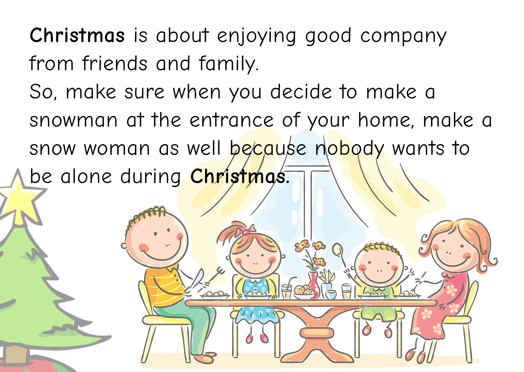 nobody wants to be alone during christmas postcard.