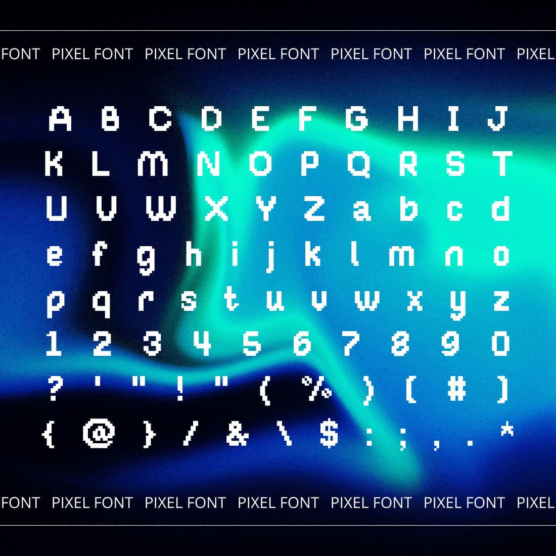Piffle pixel font preview by MasterBundles.