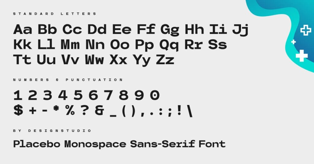 Placebo Monospace Sans-Serif Font