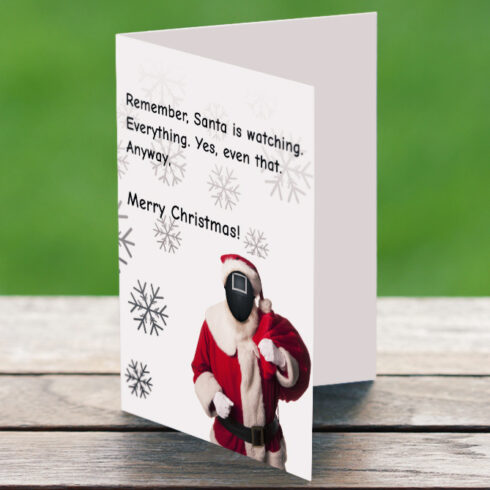 Free Christmas Postcard: Santa is Watching cover.