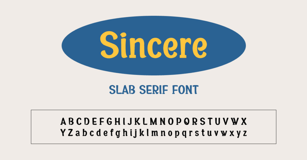 Sincere Slab Serif Font Facebook collage image by MasterBundles.