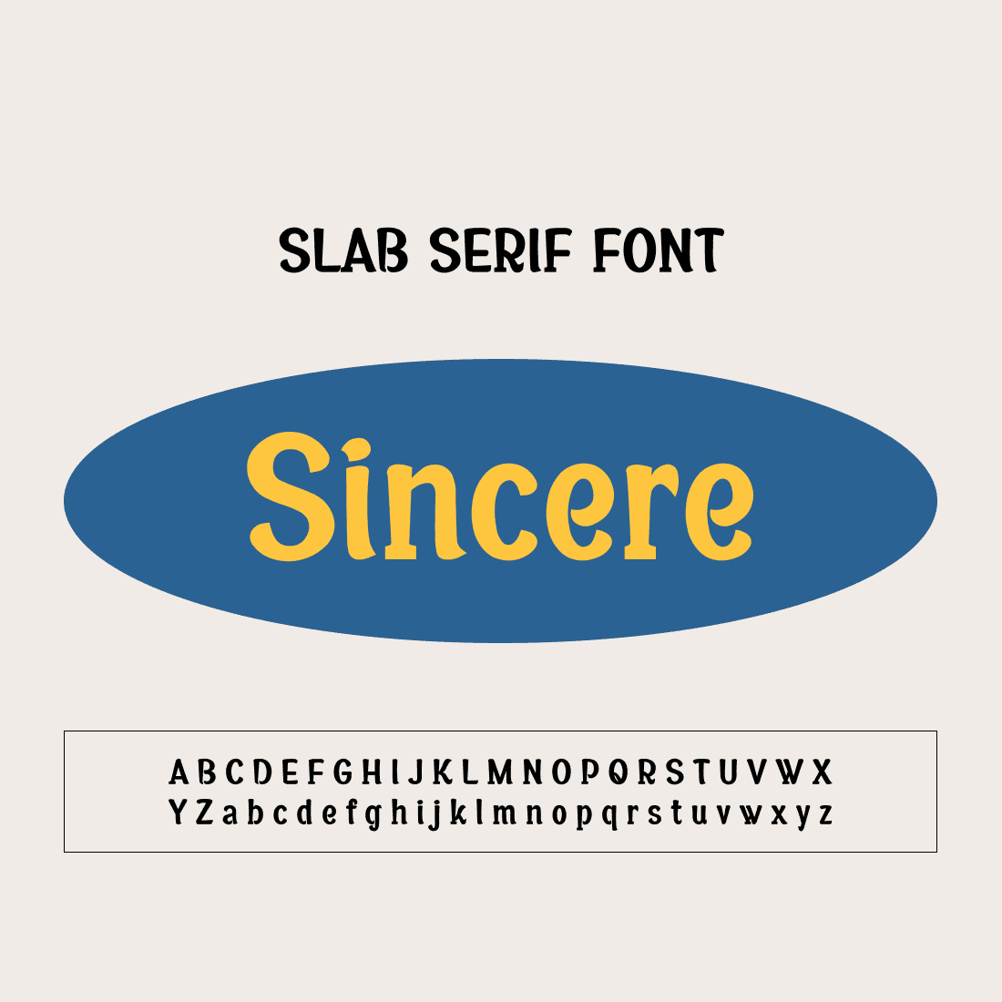 Sincere Slab Serif Font main cover by MasterBundles.