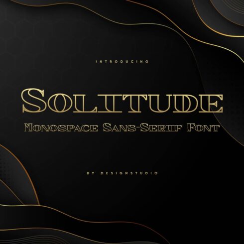 Solitude monospace sans-serif font main cover by MasterBundles.