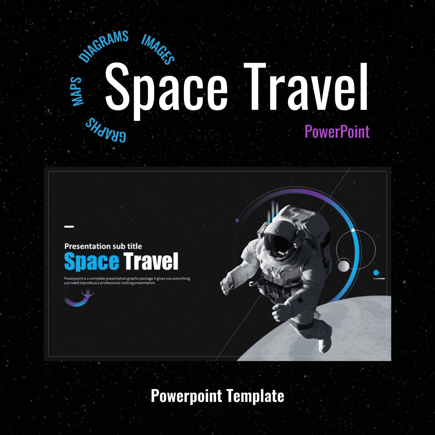 space travel powerpoint cover image.