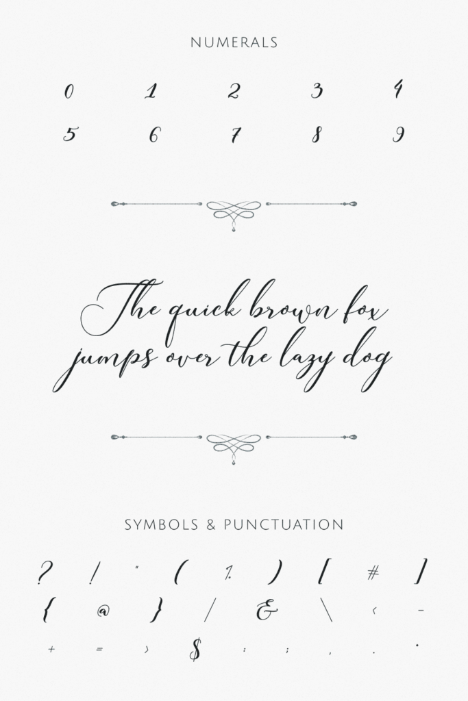 Strong farmhouse free font Pinterest MasterBundles collage image with numerals, symbols and punctuation.