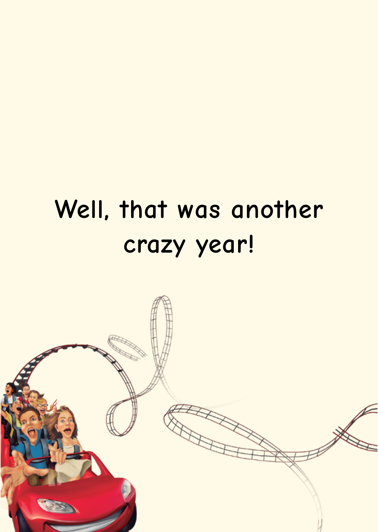 Free Christmas Postcard: That Was Another Crazy Year pinterest image.
