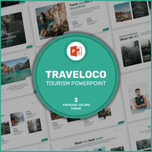 traveloco tourism powerpoint cover image.