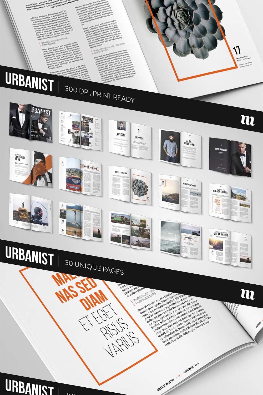 urbanist magazine indesign template pinterest image.