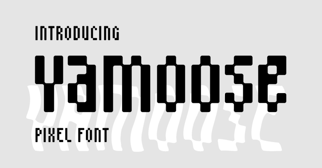Vamoose pixel font Facebook preview by MasterBundles.
