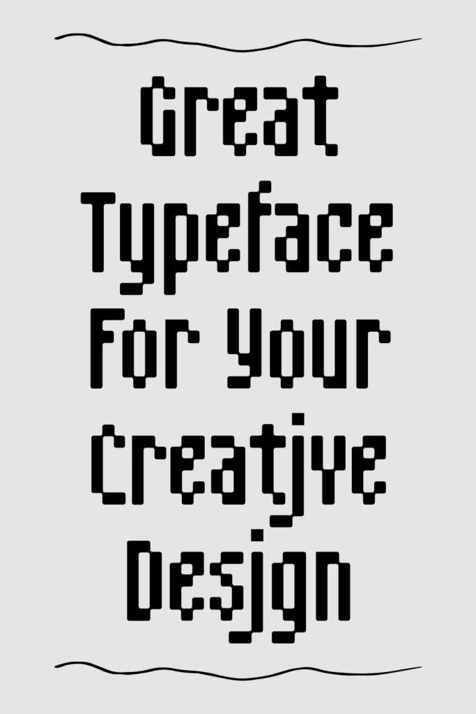 Vamoose pixel font Pinterest preview with example phrase.