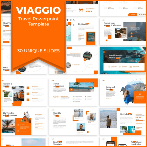 viaggio travel powerpoint template cover image.