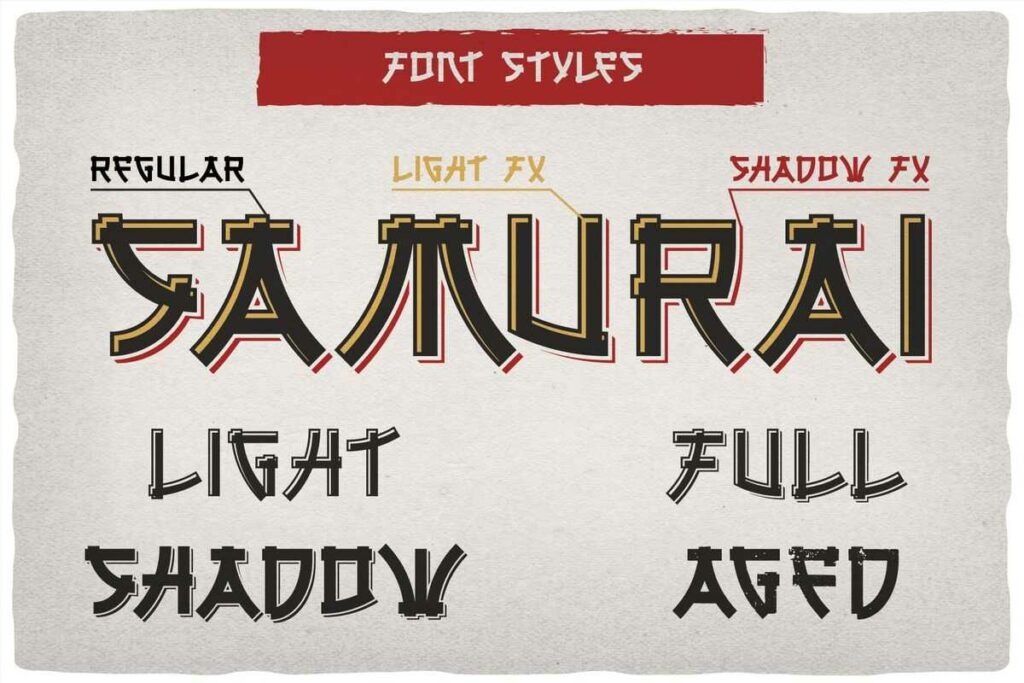 Vintage Japanese Style Font named Tokugawa styles.