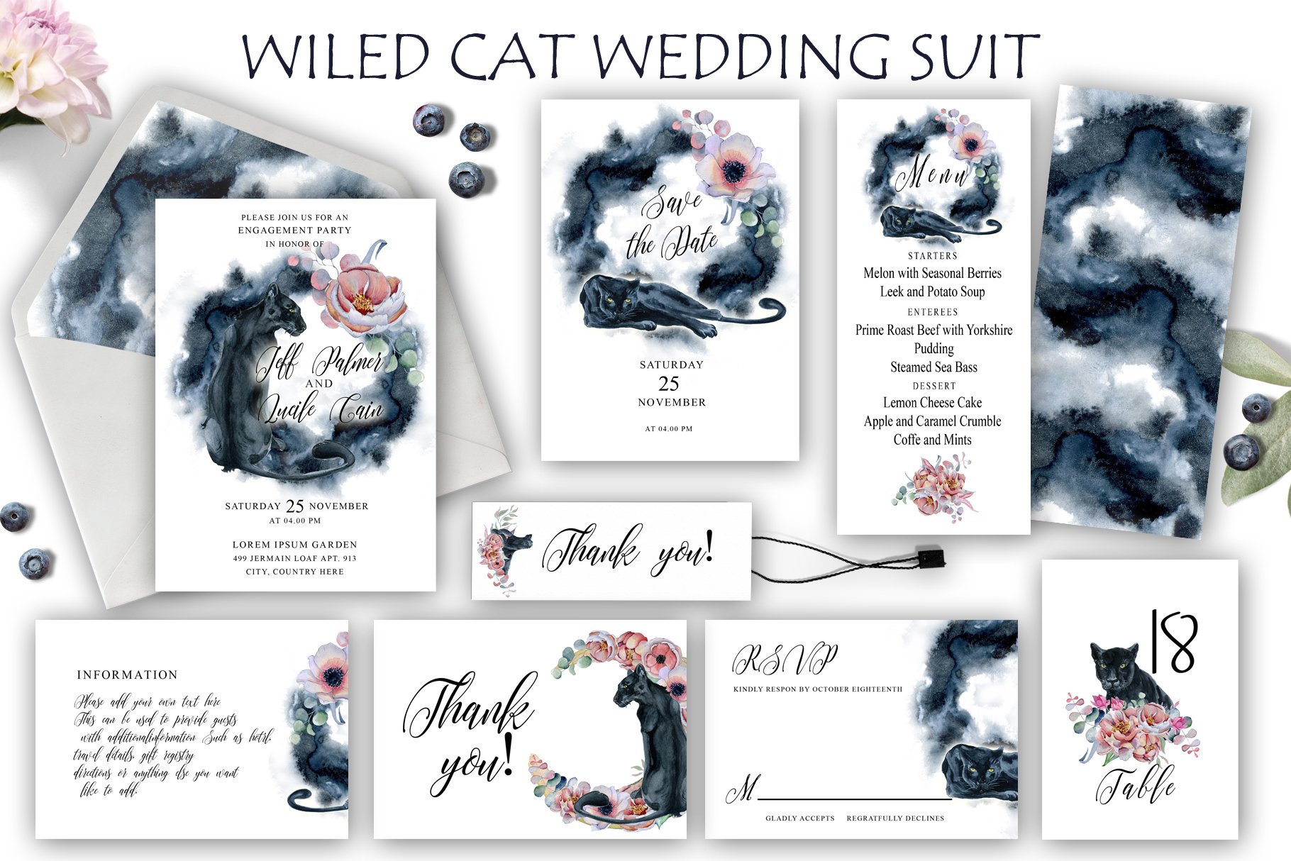 wiled cats wedding suit