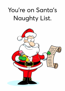Free Postcard: You re on Santa s Naughty List MasterBundles