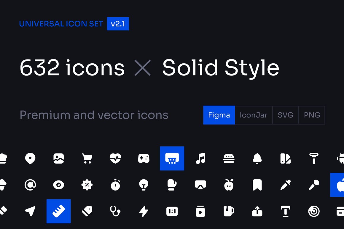 Universal Icon Set v2.1, Premium and vector icons.