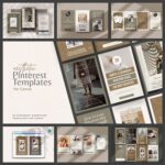 Aesthetic Pinterest Templates For Canva - Templates Preview.