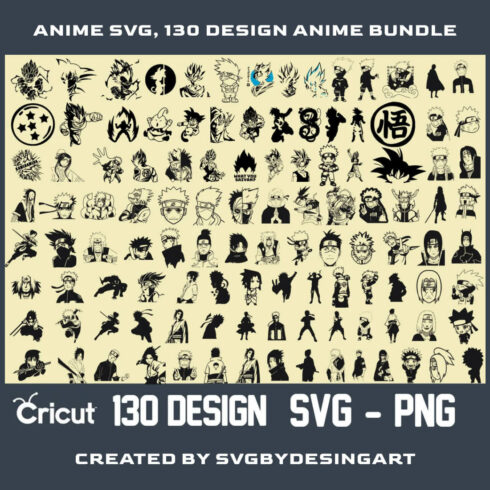 Anime SVG 130 Design Anime Bundle.