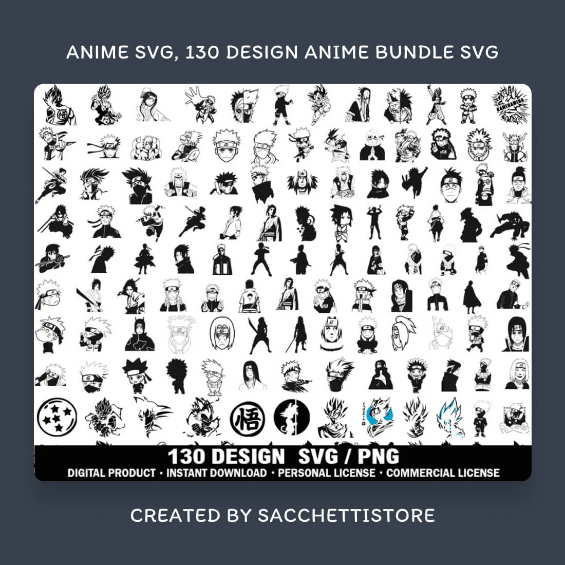 Anime SVG Created by Sacchettistore.