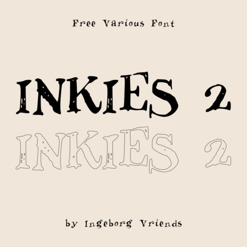 Inkies Ink Free Font cover image.
