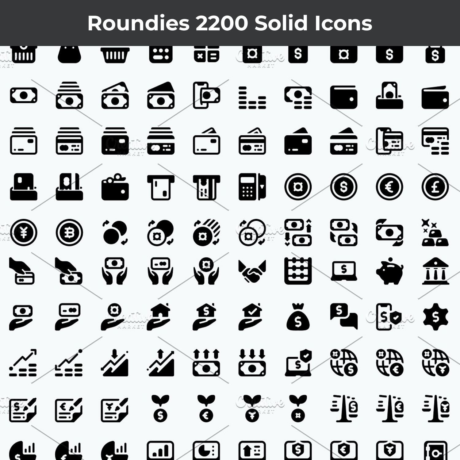 Big square theme, white background, black roundies icons