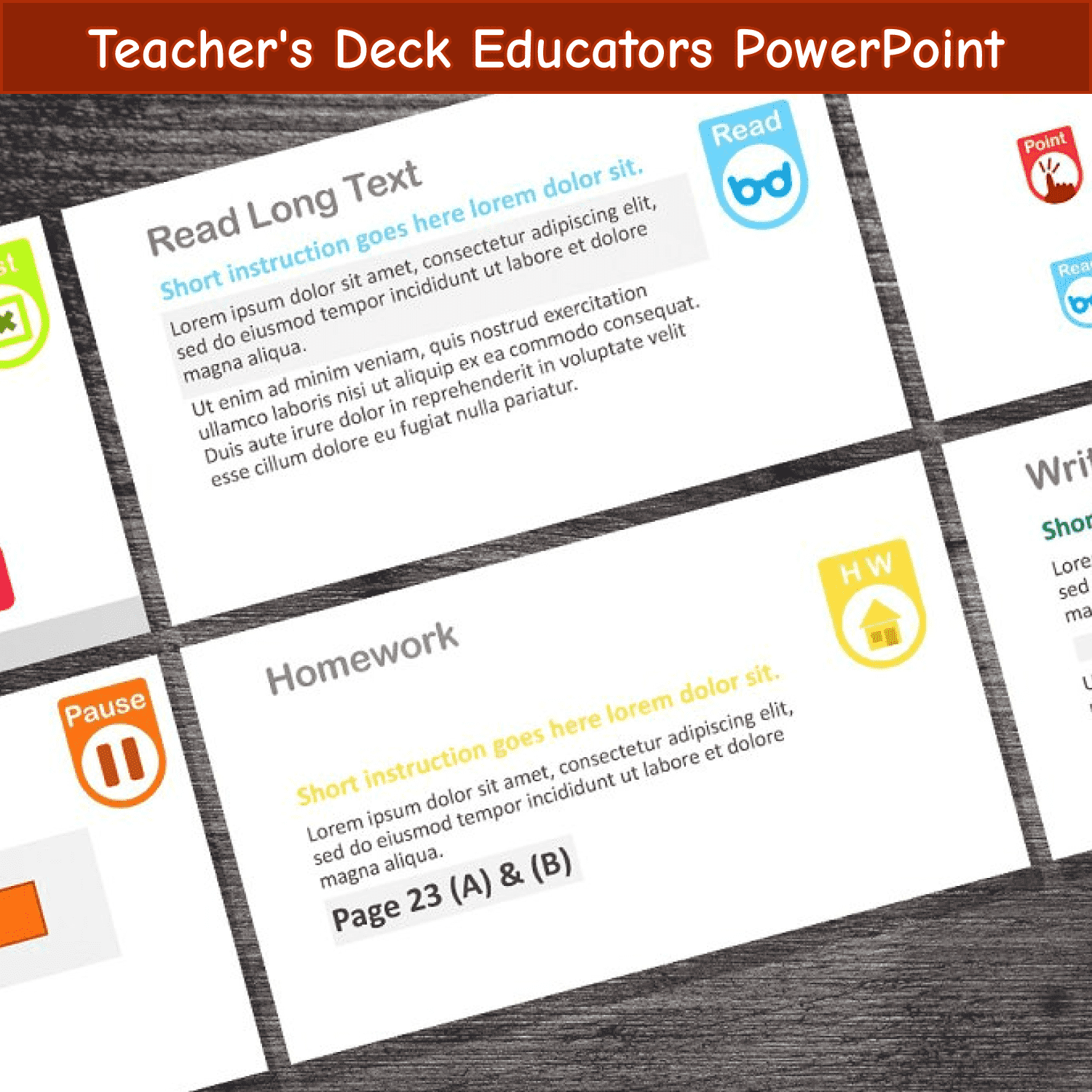 Teacher's Deck Educators Powerpoint - Short Instruction.