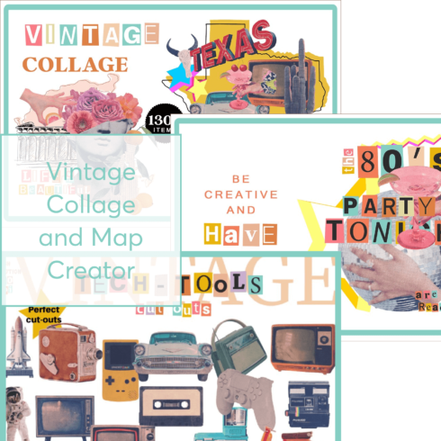 Creative Vintage Collages and Map Creator.