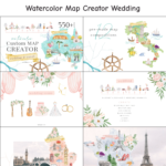Watercolor Map Creator Wedding.