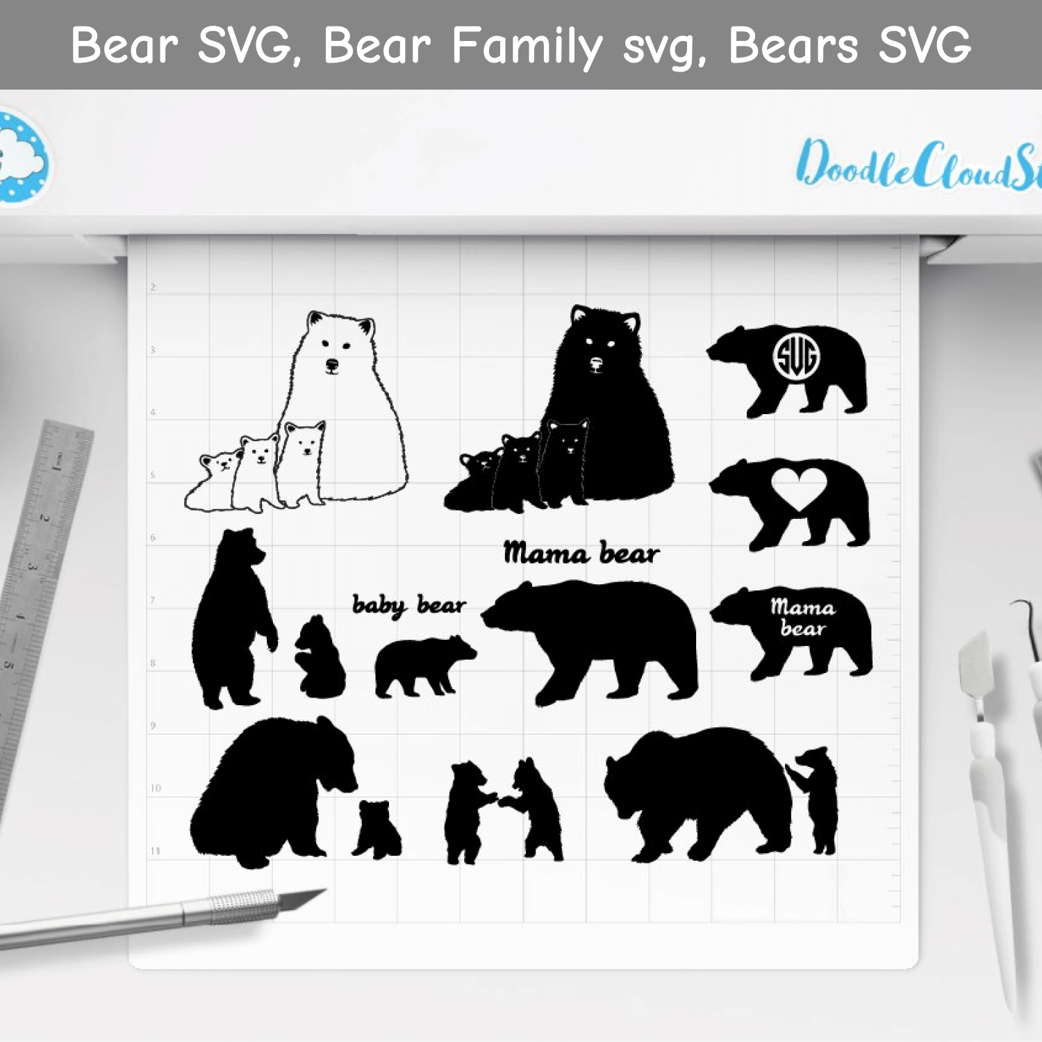 Bears mascots Vector Silhouette Cameo Cricut Design mascot faces cut Bear sport logo Bear svg Bears clipart sports jerseys Bears svg