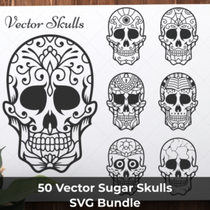 50 Vector Sugar Skulls SVG Bundle – MasterBundles