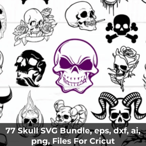 77 Big Skull SVG Bundle.