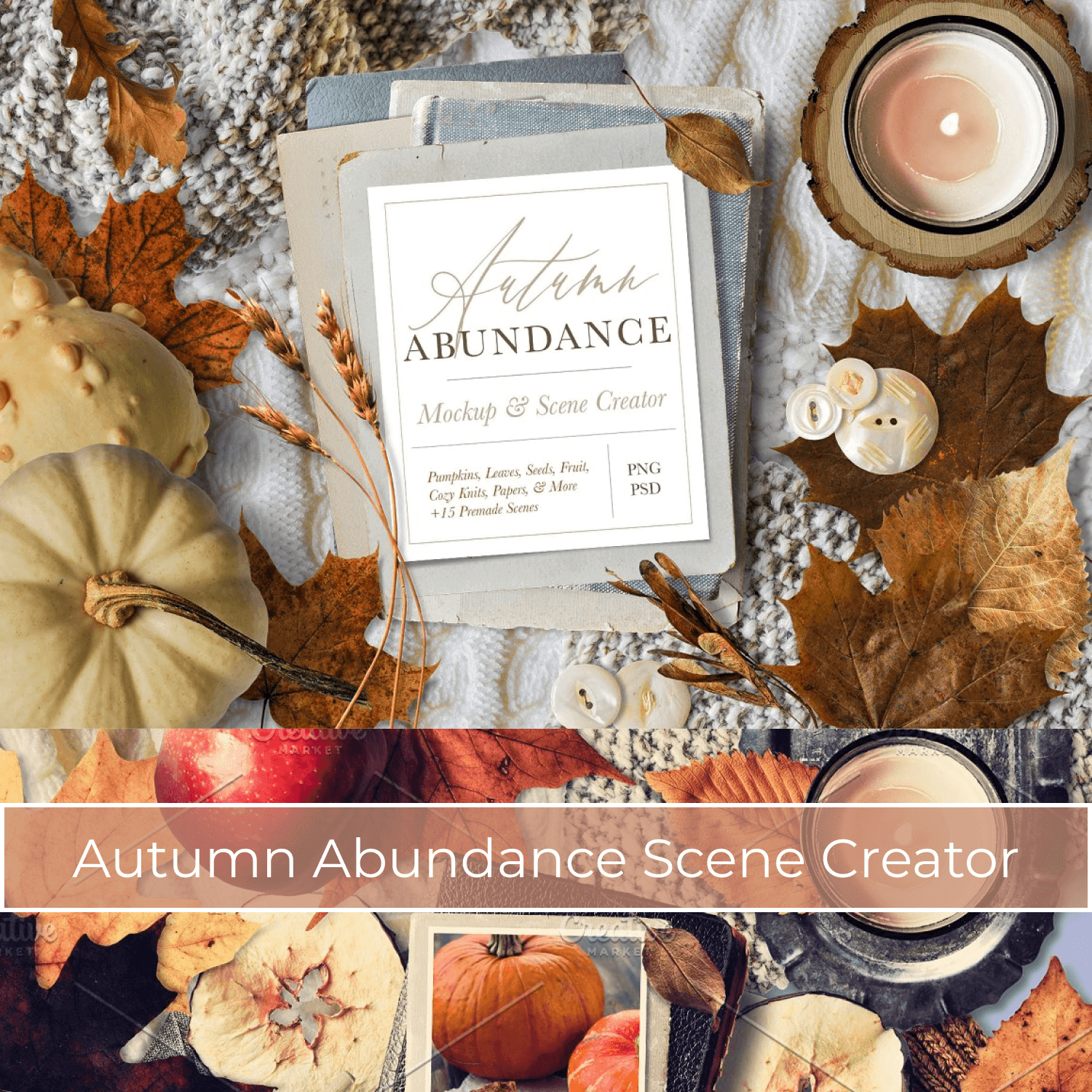 Autumn Abundance Mockup and Scene Creator.