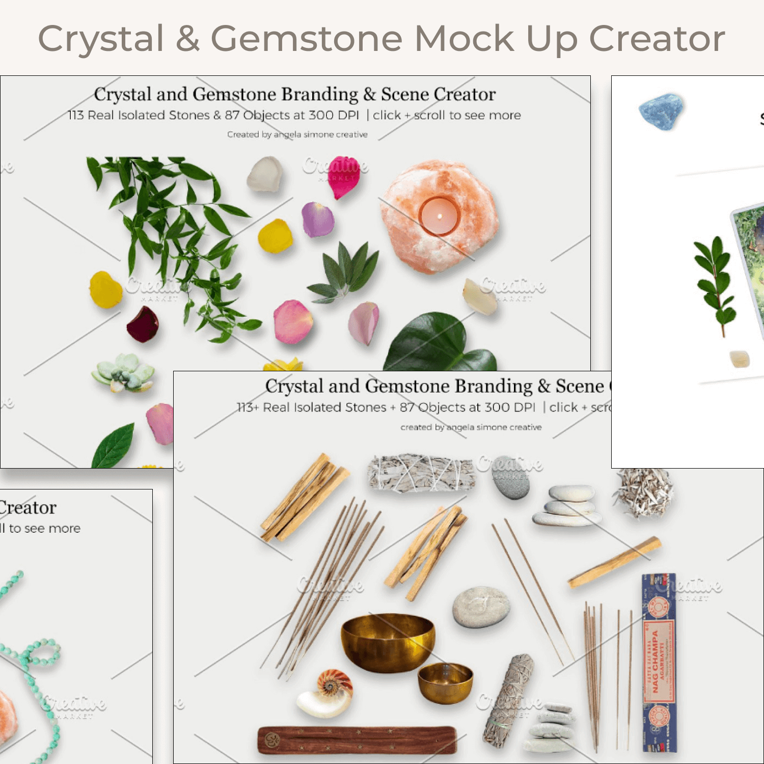 Crystal and Gemstone Branding Scene Creator.