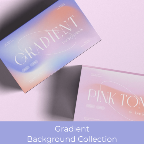 2 types of gradient background on business cards.