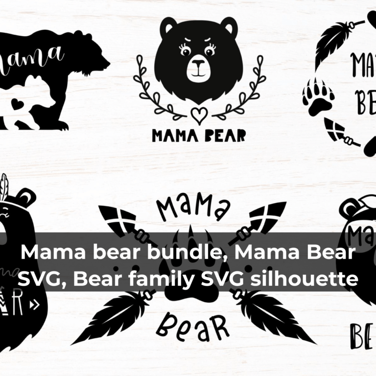 Mama Bear SVG Family Silhouette – MasterBundles