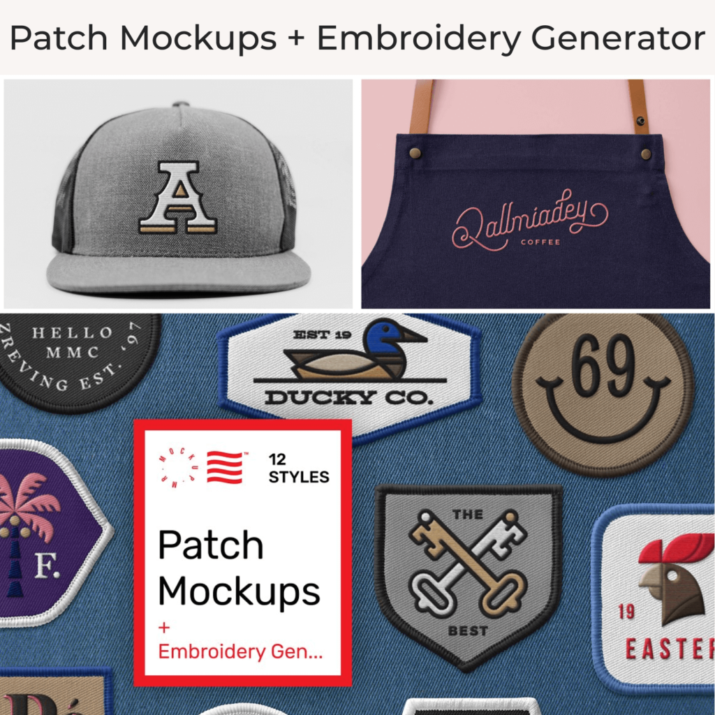 Patch Mockups + Embroidery Generator MasterBundles