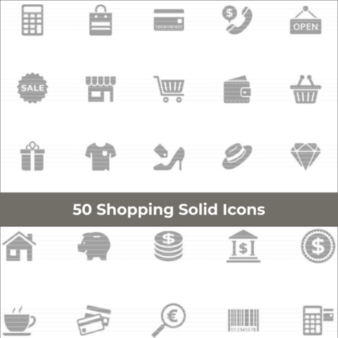 50 big shopping icons.