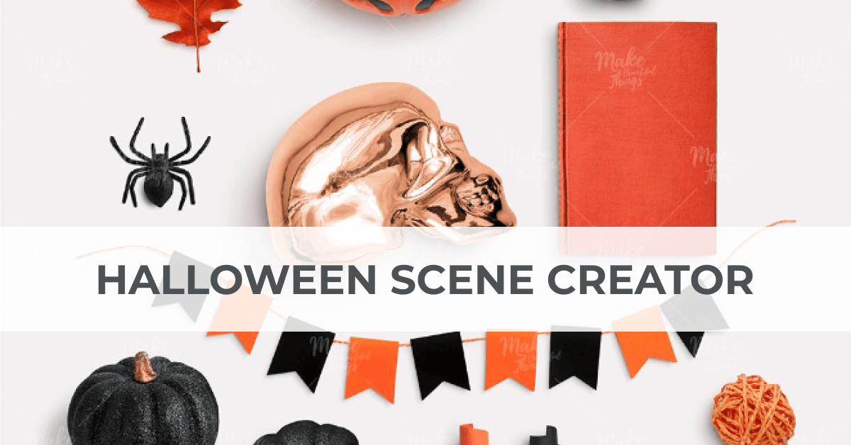 Halloween Scene Creator, horizontal banner.