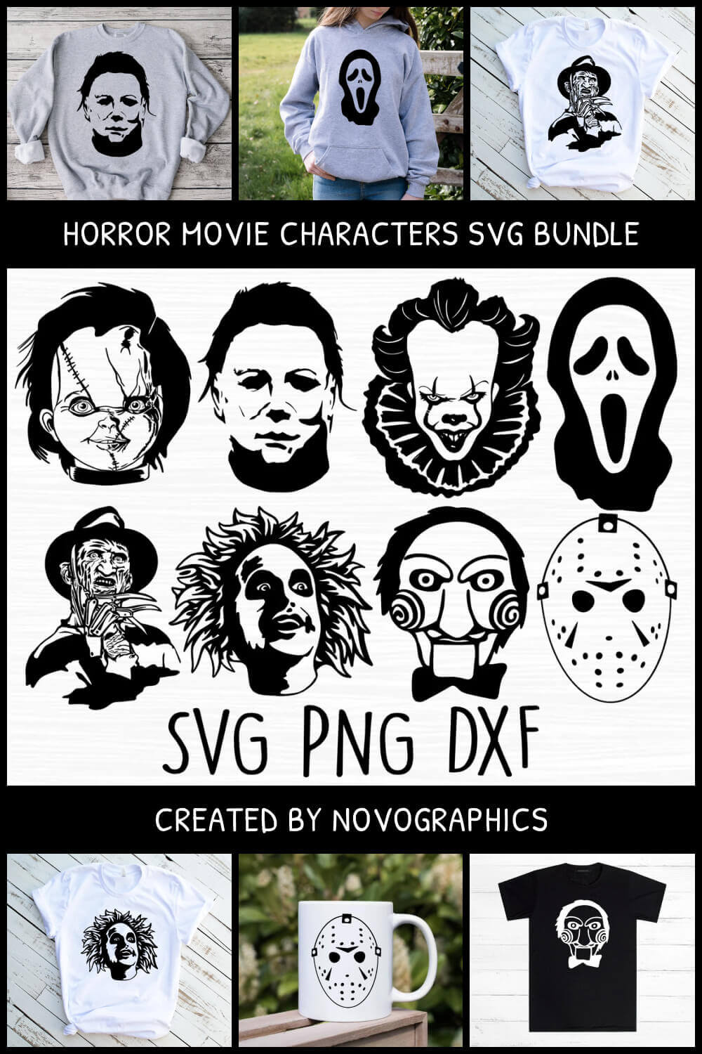 Horror Movie Characters SVG Bundle Pinterest.
