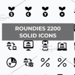 Round icons for presentation
