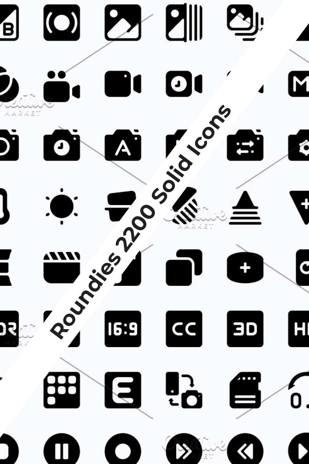 Roundies 2200 Solid Icons for mobile