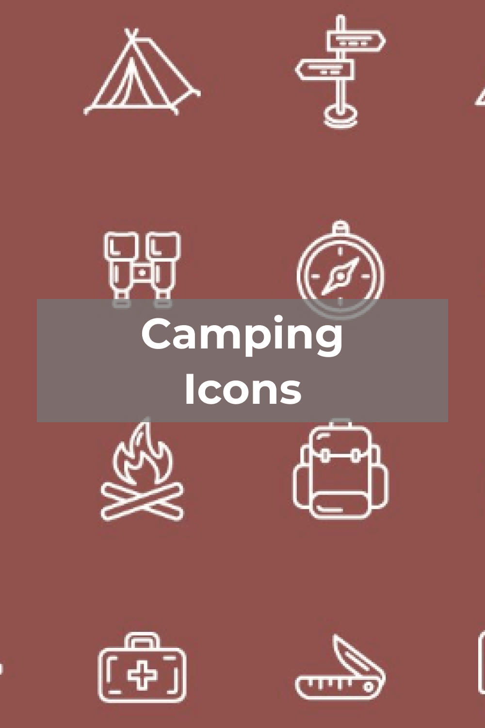 Camping Icons on your mobile phone.