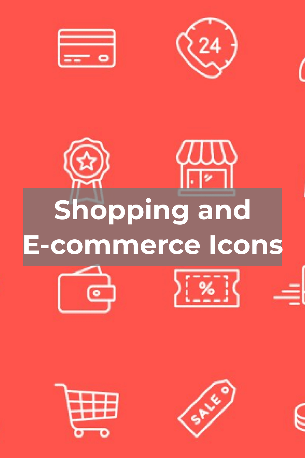 Big Shopping and E-commerce Icons.