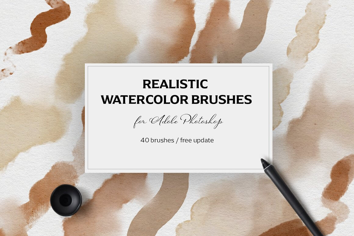 Realistic Watercolor Brushes.