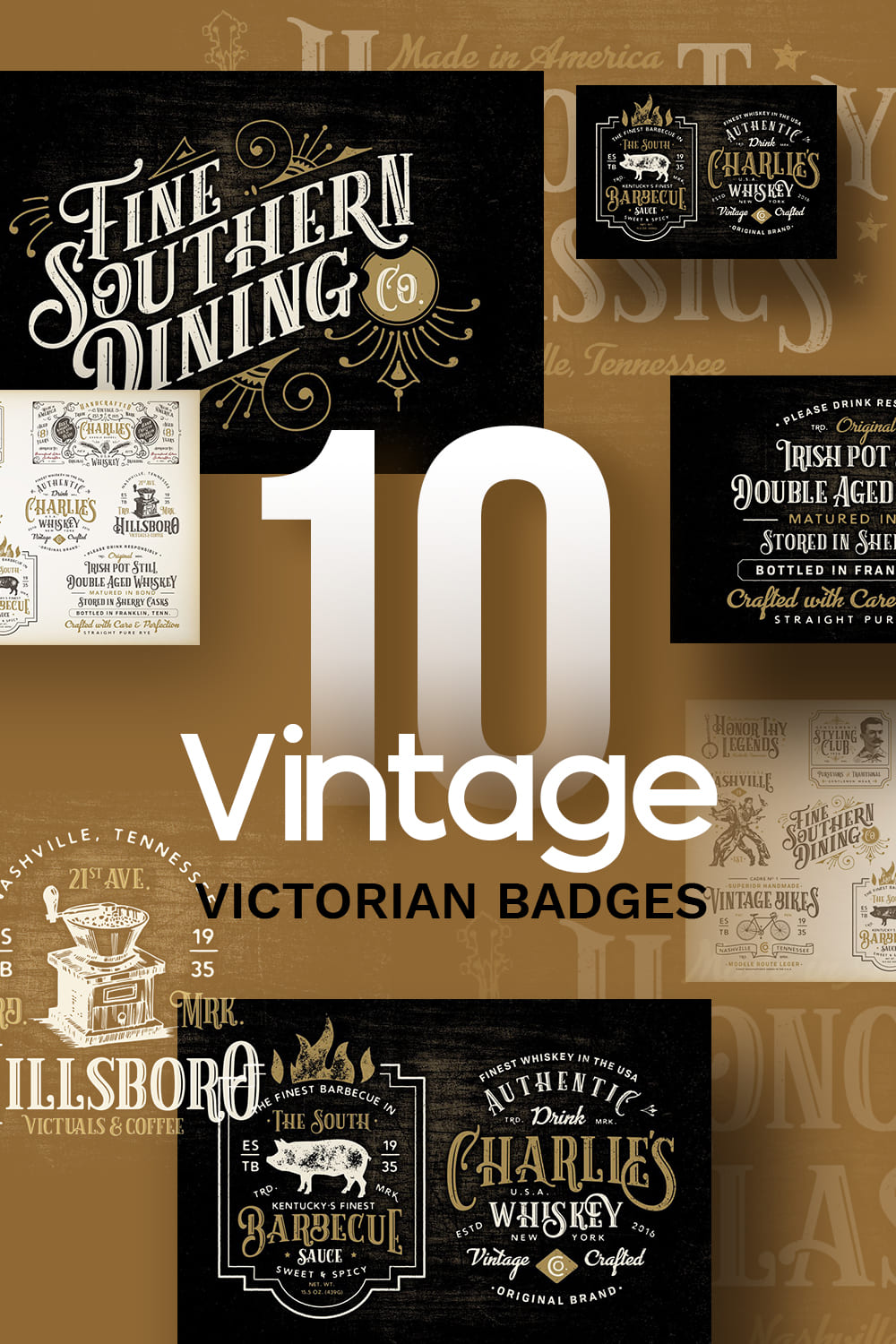 10 vintage victorian badges pinterest image.