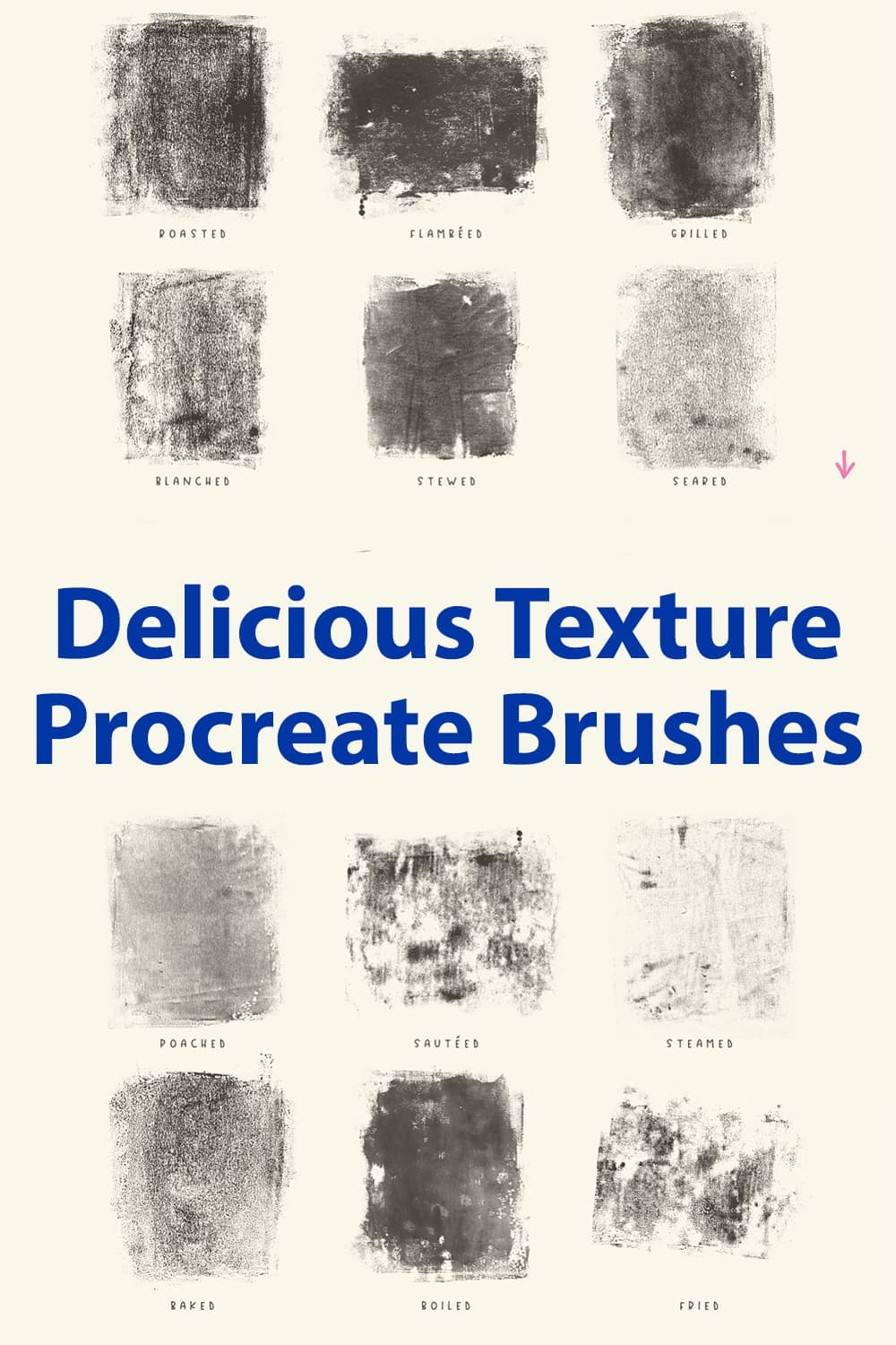 Delicious Texture Procreate Brushes Preview.