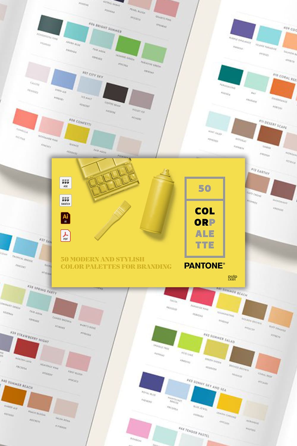 Pantone - 50 Modern And Stylish Color Palettes For Branding.